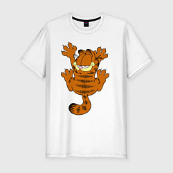 Футболка slim-fit Кот Гарфилд, цвет: белый