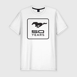 Футболка slim-fit Ford Mustang: 50 Years, цвет: белый