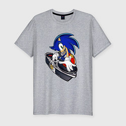 Футболка slim-fit Sonic, цвет: меланж