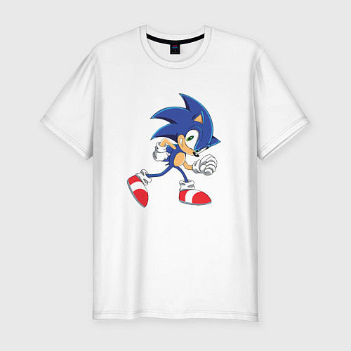 Мужская slim-футболка Sonic the Hedgehog / Белый – фото 1