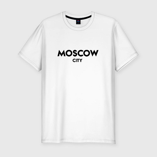 Мужская slim-футболка Moscow City / Белый – фото 1