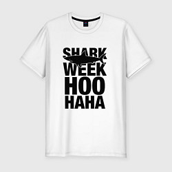 Мужская slim-футболка Shark Week Hoohaha