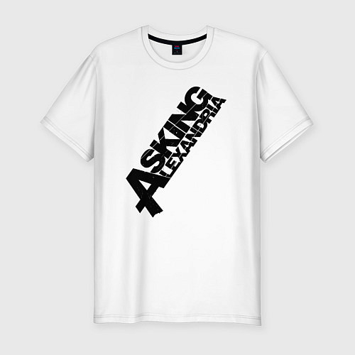 Мужская slim-футболка Asking Alexandria Logo / Белый – фото 1