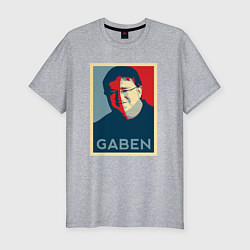 Мужская slim-футболка Gaben Face