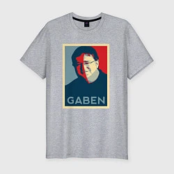 Мужская slim-футболка Gaben Face