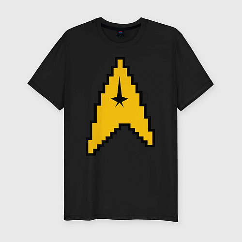 Мужская slim-футболка Star Trek: 8 bit / Черный – фото 1