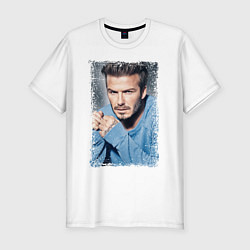 Футболка slim-fit David Beckham: Portrait, цвет: белый