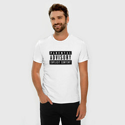 Футболка slim-fit Parental Advisory, цвет: белый — фото 2