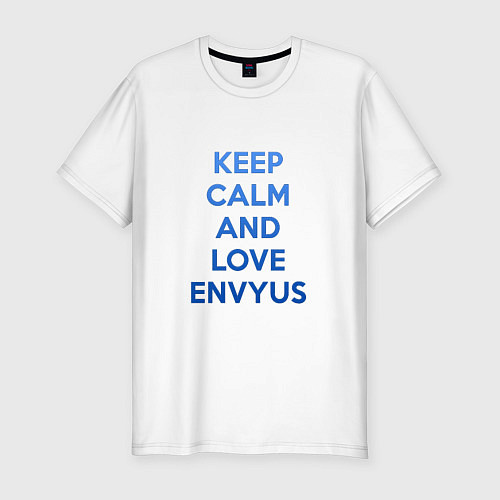 Мужская slim-футболка Keep Calm & Love Envyus / Белый – фото 1