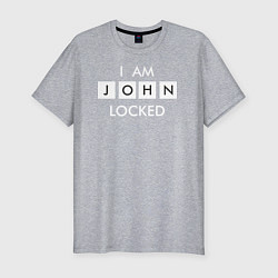 Мужская slim-футболка I am John locked