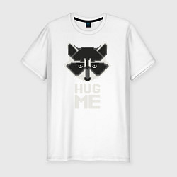 Футболка slim-fit Raccoon: Hug me, цвет: белый