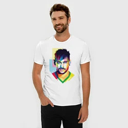 Футболка slim-fit Neymar: fun-art, цвет: белый — фото 2