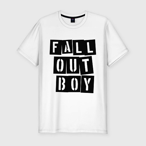 Мужская slim-футболка Fall Out Boy: Words / Белый – фото 1