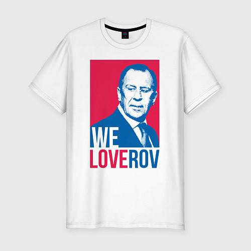 Мужская slim-футболка LoveRov / Белый – фото 1