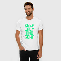 Футболка slim-fit Keep Calm & GGWP, цвет: белый — фото 2