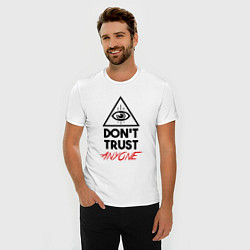 Футболка slim-fit Dont trust anyone, цвет: белый — фото 2