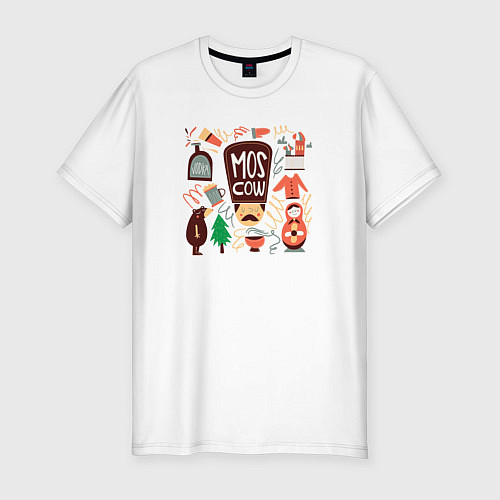 Мужская slim-футболка Moscow Pack / Белый – фото 1