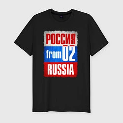 Футболка slim-fit Russia: from 02, цвет: черный