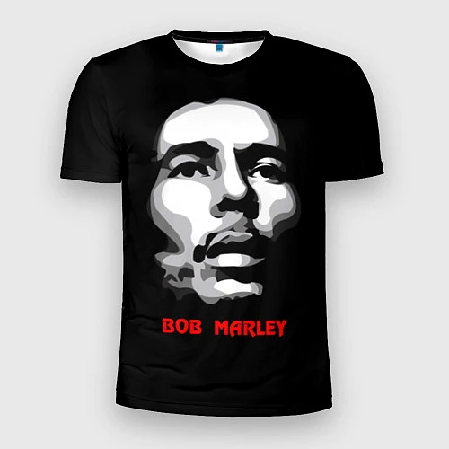 Мужская спорт-футболка Bob Marley Face / 3D-принт – фото 1