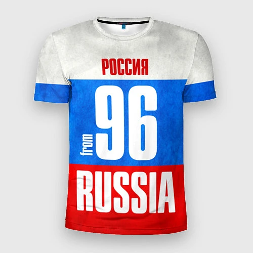 Мужская спорт-футболка Russia: from 96 / 3D-принт – фото 1