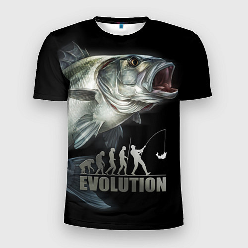 Мужская спорт-футболка Эволюция рыбалки / 3D-принт – фото 1