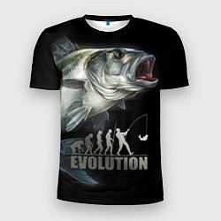 Мужская спорт-футболка Эволюция рыбалки