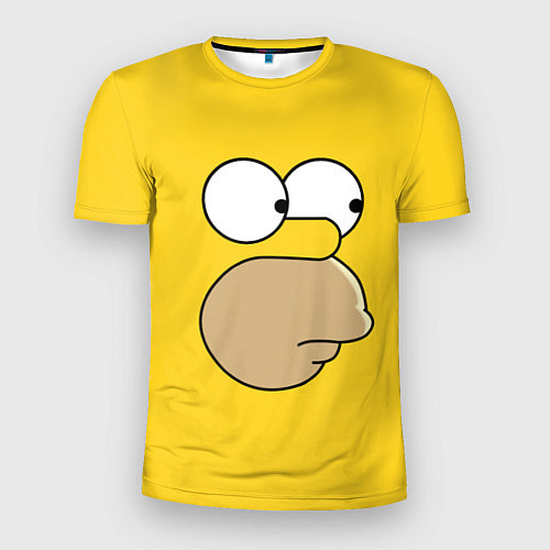 Мужская спорт-футболка Лицо Гомера / 3D-принт – фото 1