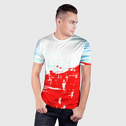 Футболка спортивная мужская Потертая краска, цвет: 3D-принт — фото 2