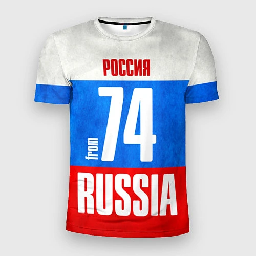 Мужская спорт-футболка Russia: from 74 / 3D-принт – фото 1