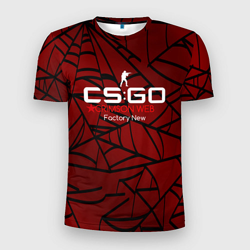 Мужская спорт-футболка Cs:go - Crimson Web Style Factory New Кровавая пау / 3D-принт – фото 1