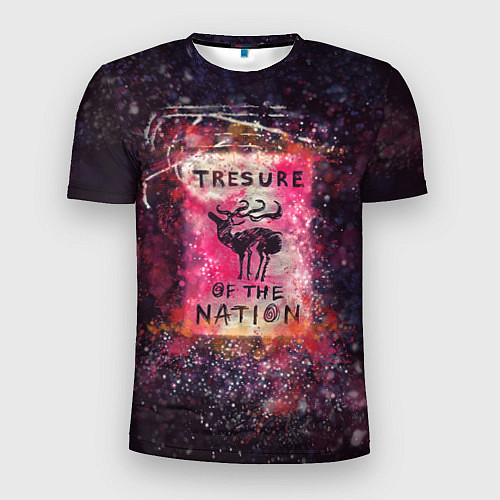 Мужская спорт-футболка Tresure of the nation(pink) / 3D-принт – фото 1