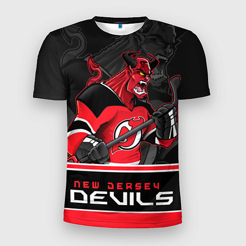 Мужская спорт-футболка New Jersey Devils / 3D-принт – фото 1