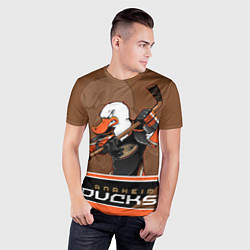 Футболка спортивная мужская Anaheim Ducks, цвет: 3D-принт — фото 2
