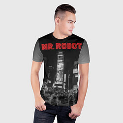 Футболка спортивная мужская Mr. Robot City, цвет: 3D-принт — фото 2
