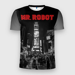 Футболка спортивная мужская Mr. Robot City, цвет: 3D-принт