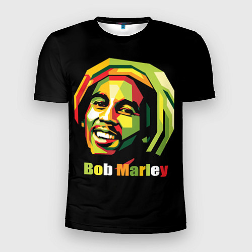 Мужская спорт-футболка Bob Marley Smile / 3D-принт – фото 1