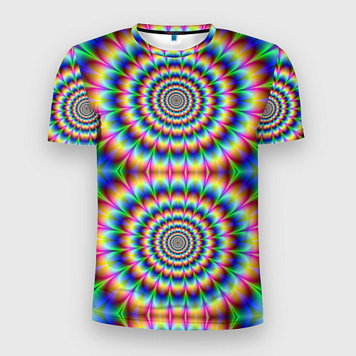 Мужская спорт-футболка Grazy fractal / 3D-принт – фото 1
