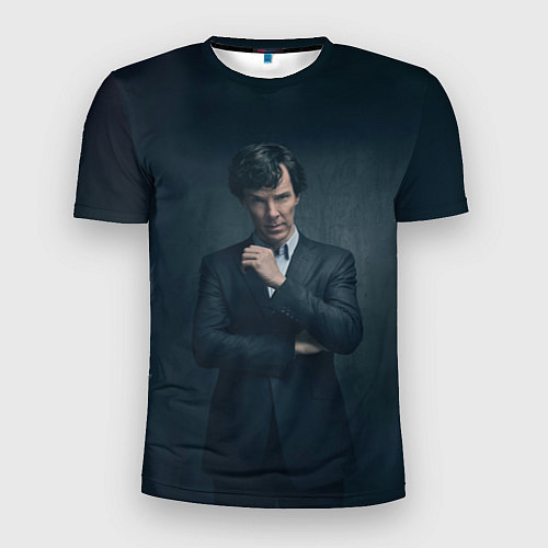 Мужская спорт-футболка Шерлок в костюме / 3D-принт – фото 1
