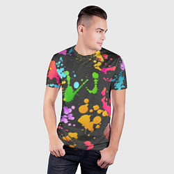 Футболка спортивная мужская Игра красок, цвет: 3D-принт — фото 2