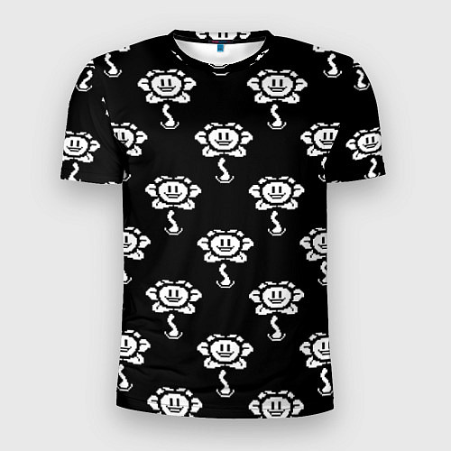 Мужская спорт-футболка Undertale Flowey (узор) / 3D-принт – фото 1