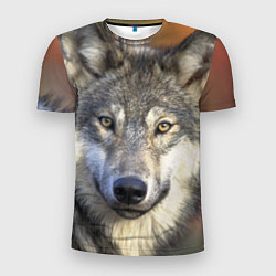 Мужская спорт-футболка Улыбка волка