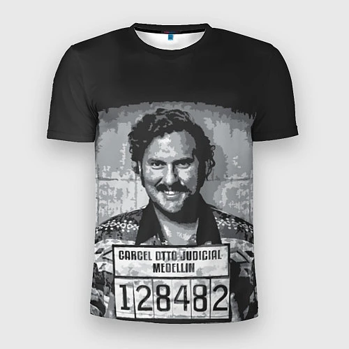 Мужская спорт-футболка Pablo Escobar: Smile / 3D-принт – фото 1