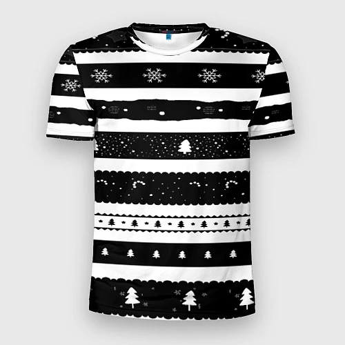 Мужская спорт-футболка Рождество / 3D-принт – фото 1