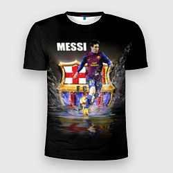 Футболка спортивная мужская Messi FCB, цвет: 3D-принт