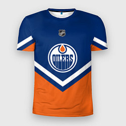 Футболка спортивная мужская NHL: Edmonton Oilers, цвет: 3D-принт