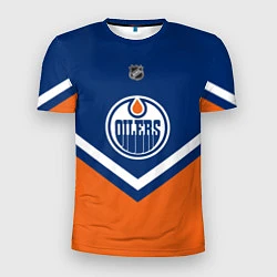 Футболка спортивная мужская NHL: Edmonton Oilers, цвет: 3D-принт