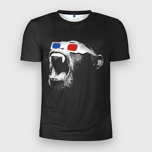 Мужская спорт-футболка 3D Monkey / 3D-принт – фото 1