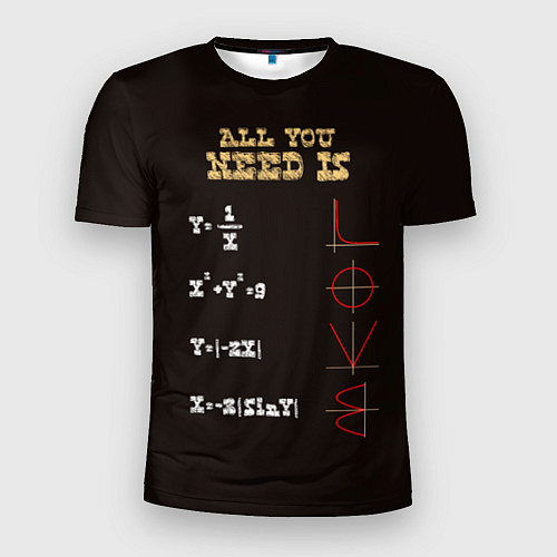 Мужская спорт-футболка All You Need Is / 3D-принт – фото 1