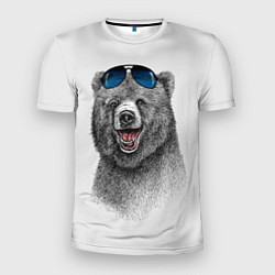 Футболка спортивная мужская Счастливый медведь, цвет: 3D-принт