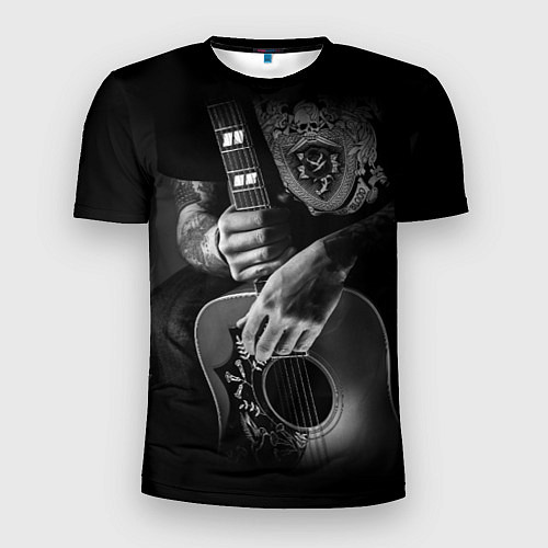 Мужская спорт-футболка Гитарист-рокер / 3D-принт – фото 1